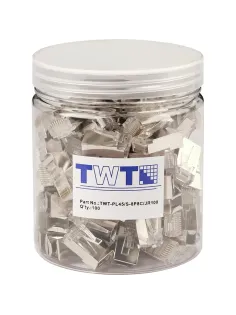 Коннектор RJ45 TWT TWT-PL45/S-8P8C/JR100 STP 8P8C унив cat.5e 100шт/уп