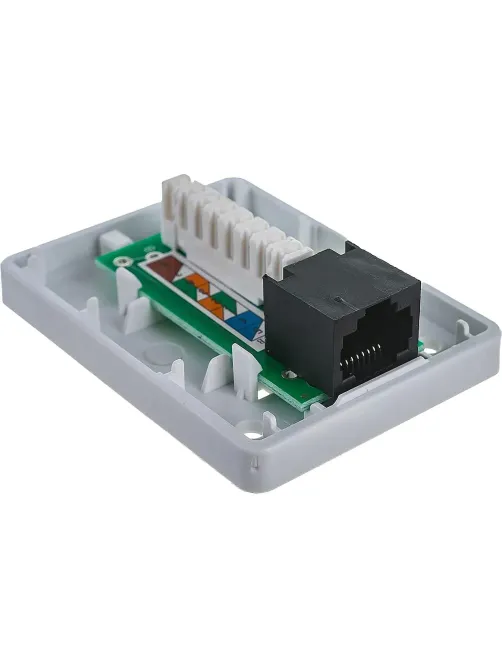 Розетка настенная TWT TWT-SM1-45/6-WH, 1 порт RJ-45 категории 6, UTP, белая