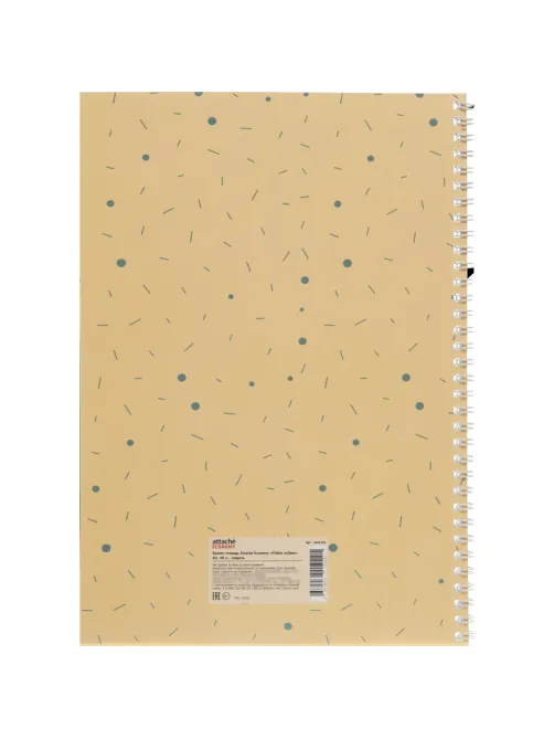 Бизнес-тетрадь Flakes yellow обложка УФ лак, спираль, А4, 48л, клетка
