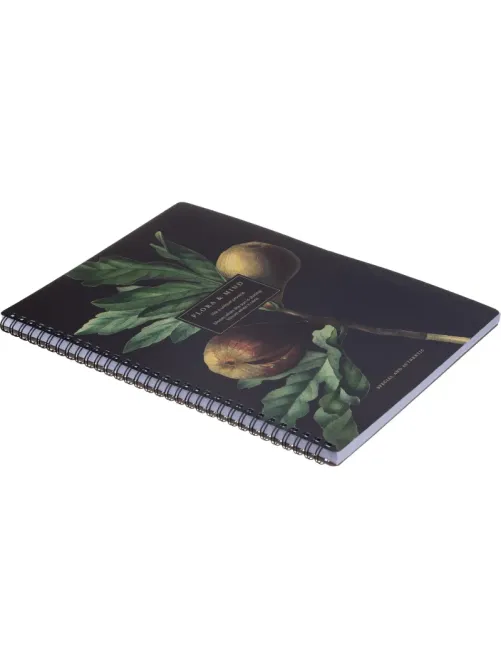 Бизнес-тетрадь, BS, А4, 96л., клетка, мягкий, спираль. Flora, инжир, N4283