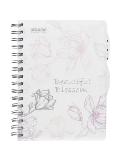 Бизнес-тетрадь А5,140л,кл,спир,плас Attache Selection Flower DreamsBlossom