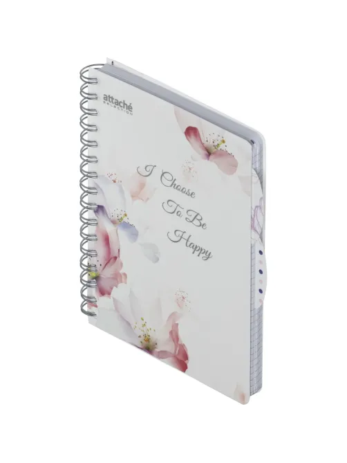 Бизнес-тетрадь А5,140л,кл,сп,пласт Attache Selection Flower Dreams I Choose