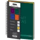 Бизнес-тетрадь Constant А4,150л,200х274,5 разд, клет+лин,зелен 0004-03