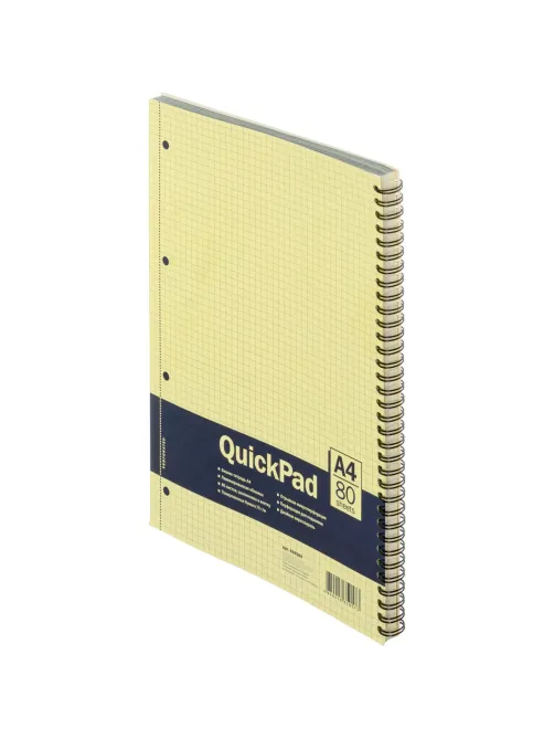 Бизнес-тетрадь 80л,кл,А4,Yellow Pad,спираль,тон.блок 70г/м
