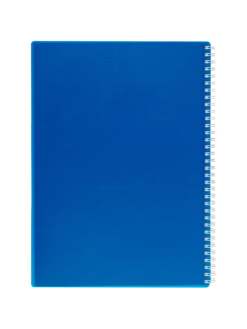 Бизнес-тетрадь А4,120л,гребень,обл.пластик,клетка, Attache Plastic, синий