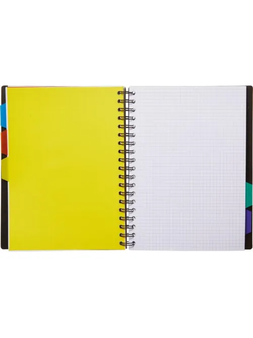 Бизнес-тетрадь Attache Office Creative B5, 120л черн,кл,5 разд,спираль