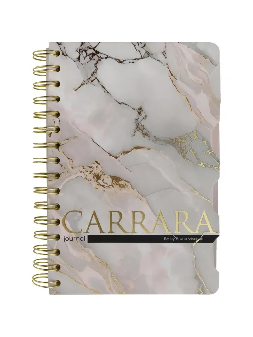 Бизнес-тетрадь BV ART А5+ 120л гребень, с разделителями CARRARA 3-737/12