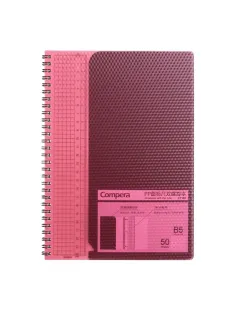 Бизнес-блокнот В5, в точку, 50л, со съемн. линейкой Comix C7108 RD красный