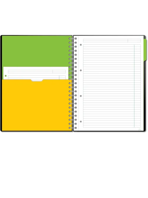 Бизнес-тетрадь SMARTBOOK А4 120л. линейка,спир,микроп,разд,карм,жел-зел