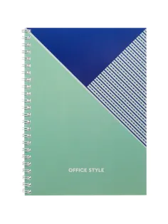 Бизнес-тетрадь А5 48л, Office Style клетка гребень бирюзовая