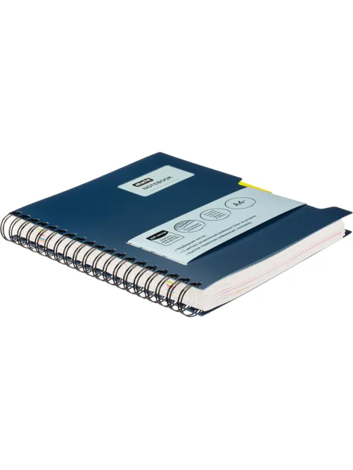 Бизнес-тетрадь B5,200л,кл,греб Attache Selection Office book синийметаллик