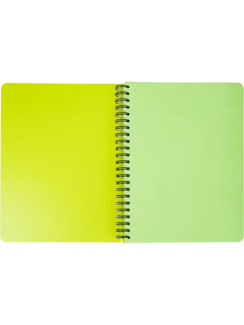 Бизнес-тетрадь А5,96л,кл,спир,пластик,тон.бл. Attache Bright colours Лайм
