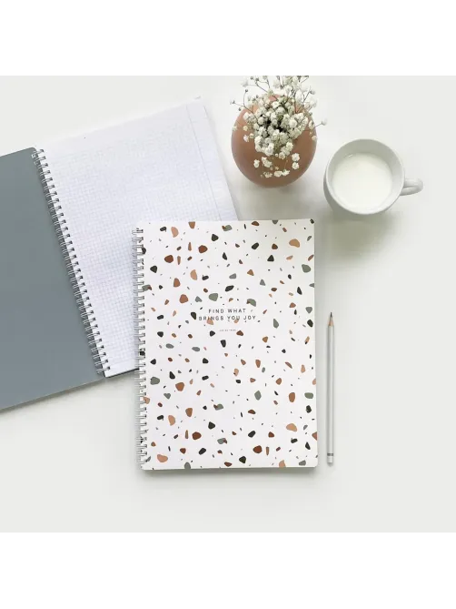 Бизнес-тетрадь А4 96л.клетка,спир,Be Smart,Terrazzo,N3694