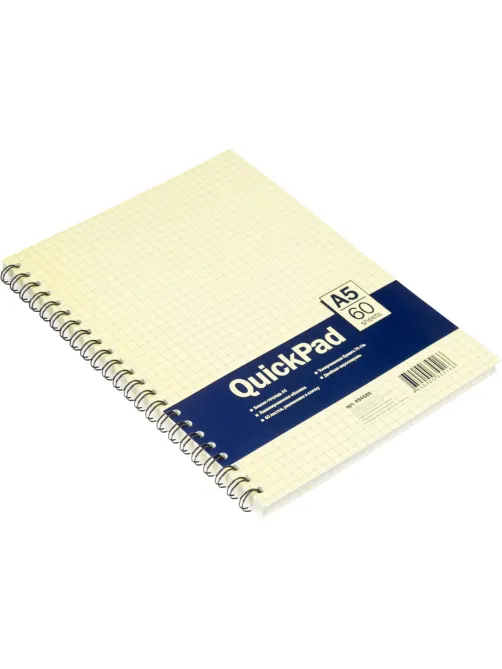 Бизнес-тетрадь 60л,кл,А5,Yellow Pad,спираль,тон.блок 70г/м