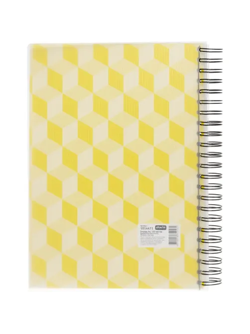 Бизнес-тетрадь А4,150л,кл,плас.спир.Attache Selection SPRING BOOK жел 84232