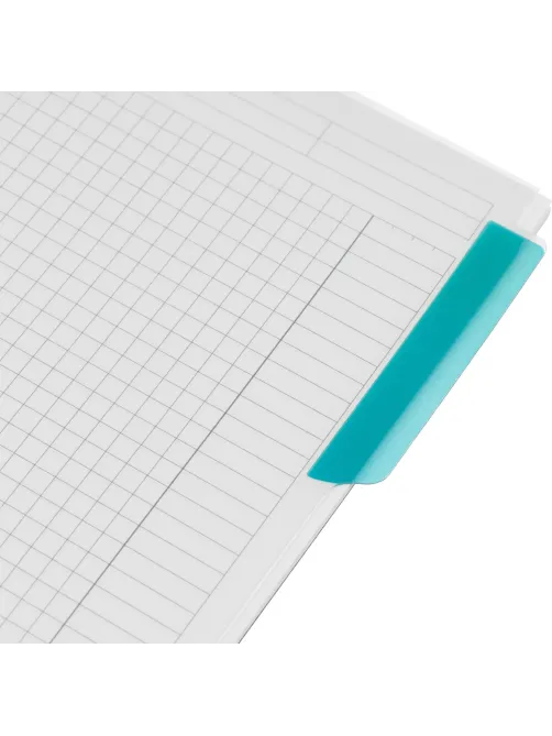 Бизнес-тетрадь SMARTBOOK А4 120л. клетка,спир,микроп,разд,карм,сер-бирюз