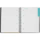 Бизнес-тетрадь SMARTBOOK А5 120л. клетка,спир,микроп,разд,карм,сер-бирюз