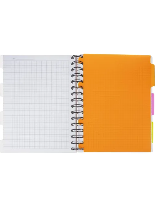 Бизнес-тетрадь 140л,кл,А5,SPIRAL BOOK Розовый,евроспир,обл.пласт,разд.84111
