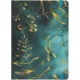 Бизнес-блокнот Floral А5 96л клетка,обл.тв.лам.картон, сшивка,резинка,зелен