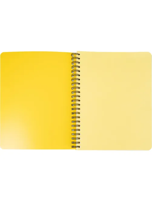 Бизнес-тетрадь А5,96л,кл,спир,пластик,тон.бл. Attache Bright colours Желтый