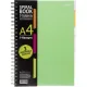 Бизнес-тетрадь 140л,кл,А4,SPIRAL BOOK Салатовый,евросп,обл.пл,раздел.84102