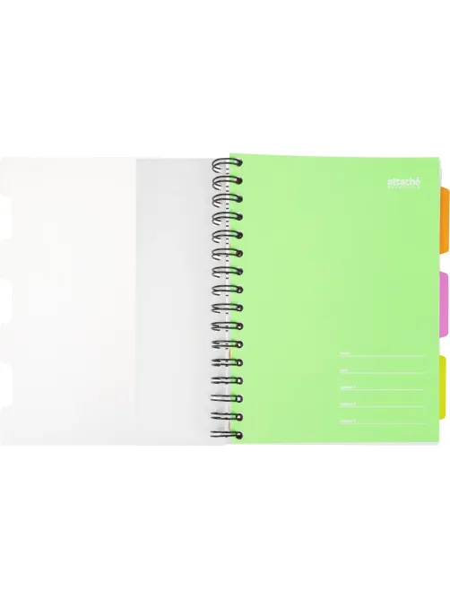 Бизнес-тетрадь 140л,кл,А5,SPIRAL BOOK Салатовый,евросп,обл.пл,раздел.84108