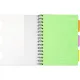 Бизнес-тетрадь 140л,кл,А5,SPIRAL BOOK Салатовый,евросп,обл.пл,раздел.84108