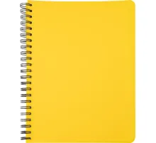 Бизнес-тетрадь А5,96л,кл,спир,пластик,тон.бл. Attache Bright colours Желтый