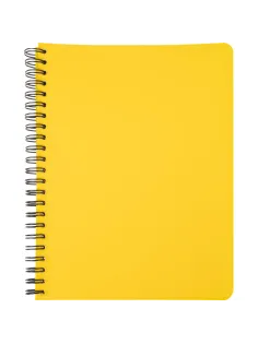 Бизнес-тетрадь А5,96л,кл,спир,пластик,тон.бл. Attache Bright colours Желтый