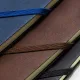 Бизнес-блокнот Deli А5 96л клетка 80г мягкая обложка синий кожа EN130G
