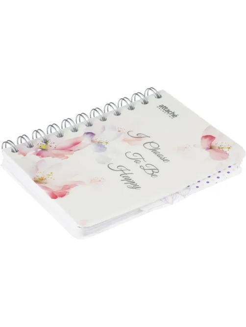 Бизнес-тетрадь А6,120л,кл,спир,пласт Attache Selection Flower Dreams 876753