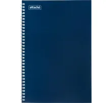Бизнес-тетрадь А4 80л  ATTACHE, спираль,синий, блок 60г, обложка 215г