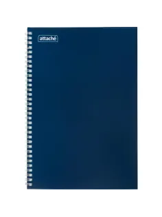 Бизнес-тетрадь А4 80л  ATTACHE, спираль,синий, блок 60г, обложка 215г