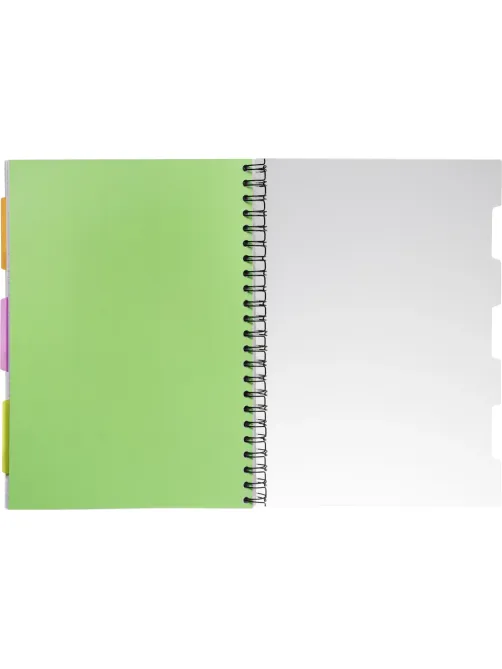 Бизнес-тетрадь 140л,кл,А4,SPIRAL BOOK Салатовый,евросп,обл.пл,раздел.84102
