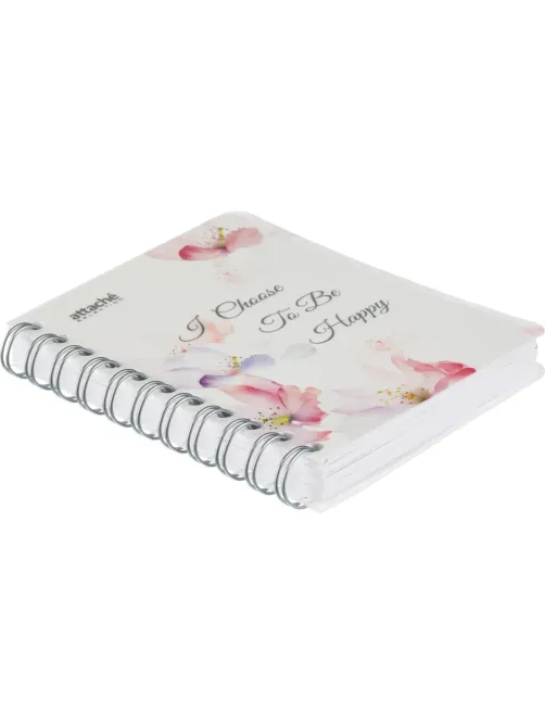 Бизнес-тетрадь А6,120л,кл,спир,пласт Attache Selection Flower Dreams 876753