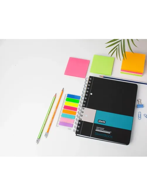 Бизнес-тетрадь SMARTBOOK А5 120л. клетка,спир,микроп,разд,карм,сер-бирюз
