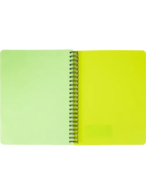 Бизнес-тетрадь А5,96л,кл,спир,пластик,тон.бл. Attache Bright colours Лайм