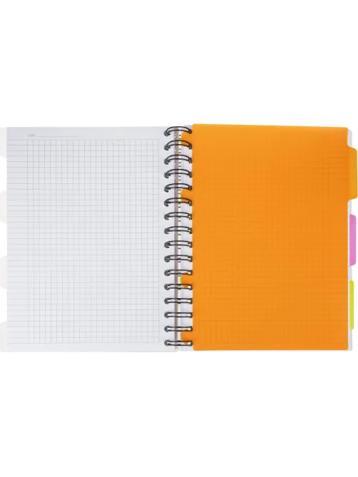 Бизнес-тетрадь 140л,кл,А5,SPIRAL BOOK Синий,евроспир,обл.пласт,раздел.84113