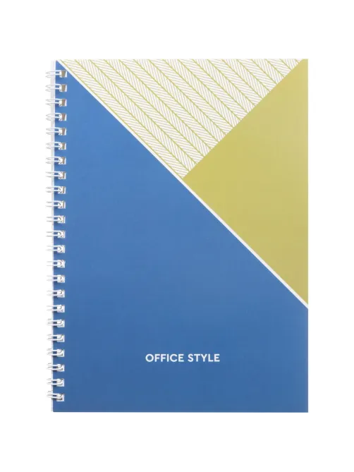 Бизнес-тетрадь А5,48л,обл.карт,греб,кл,Office Style,голубая