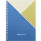 Бизнес-тетрадь А5,48л,обл.карт,греб,кл,Office Style,голубая