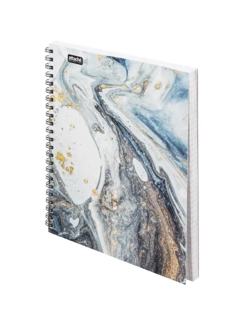 Бизнес-тетрадь А5,96л,кл,греб,ламин.обл. Attache Selection Fluid Серо-Голуб