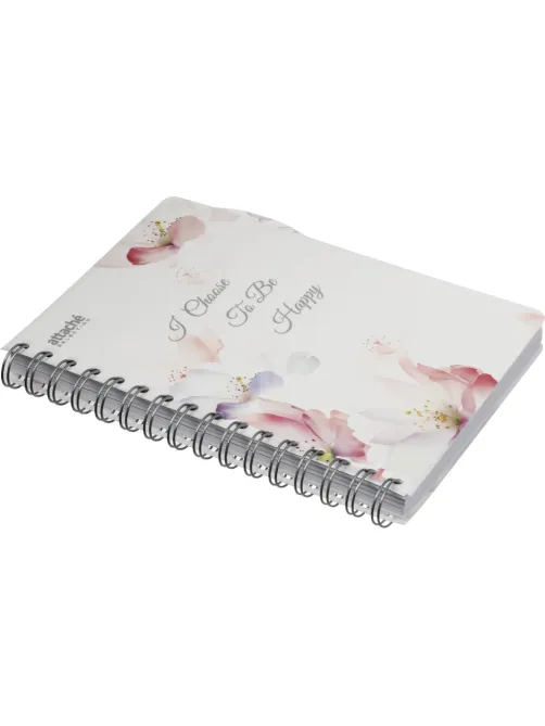 Бизнес-тетрадь А5,140л,кл,сп,пласт Attache Selection Flower Dreams I Choose