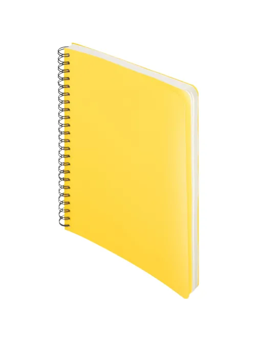 Бизнес-тетрадь А5,96л,кл,спир,пластик,тон.бл. Attache Bright colours Желтый