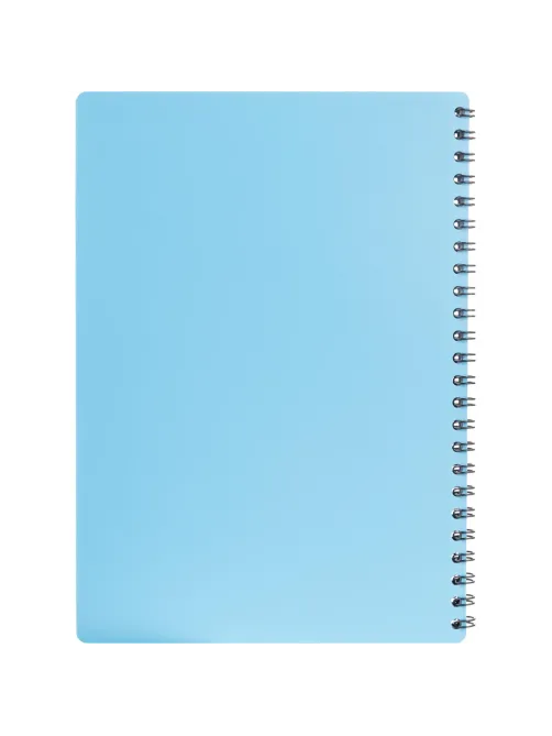 Бизнес-тетрадь Комус А5 60л, кл., обл.пластик, спираль, голубая Classic