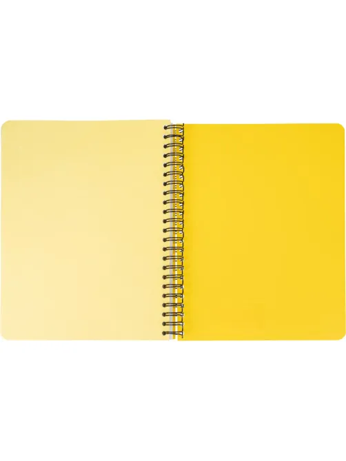 Бизнес-тетрадь А5,96л,кл,спир,пластик,тон.бл. Attache Bright colours Желтый