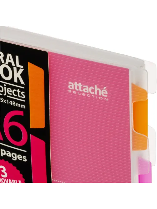 Бизнес-тетрадь 140л,кл,А6,SPIRAL BOOK Розовый,евроспир,обл.пласт,разд.84117