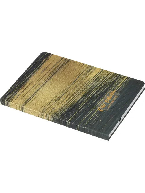 Бизнес-блокнот Gold Collection А5 96л,клетка,картон,сшивка,резинка,черный