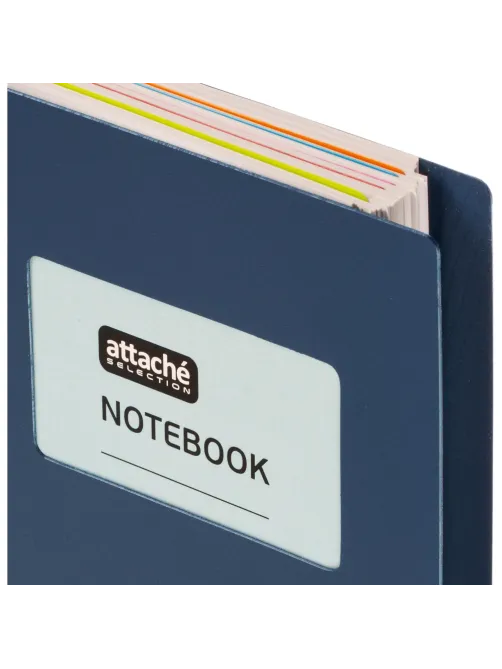 Бизнес-тетрадь B5,200л,кл,греб Attache Selection Office book синийметаллик