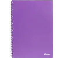 Бизнес-тетрадь Комус А5 60л, кл., обл.пластик, спираль, фиолет.Classic