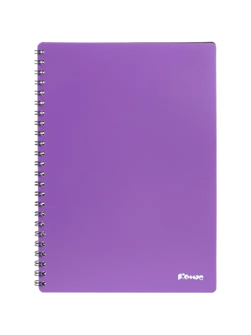 Бизнес-тетрадь Комус А5 60л, кл., обл.пластик, спираль, фиолет.Classic